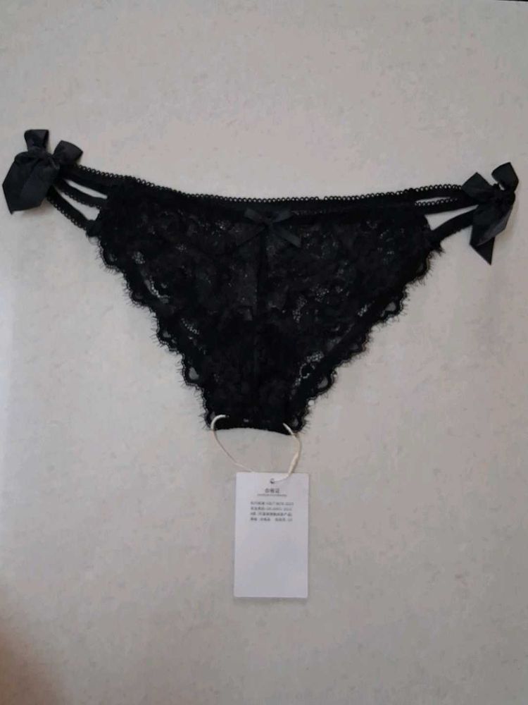 Black Lace Bikini Panty