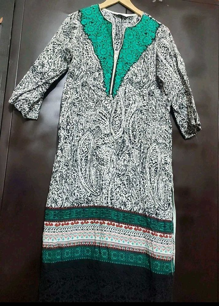 Multi Printed Kurti For 40 Bust