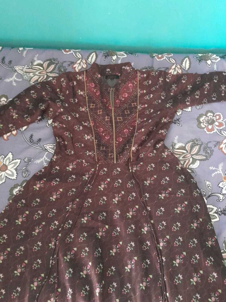 Elegant Floral Print Kurta