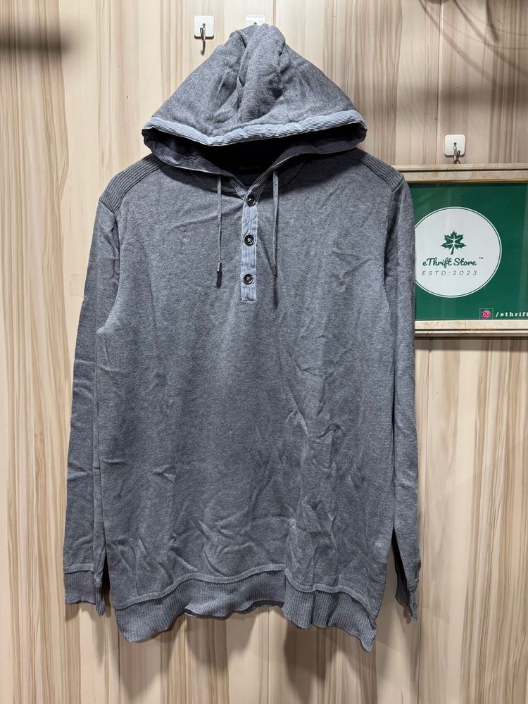 Massomi Dutti Vintage Grey Hooded Sweatshirt