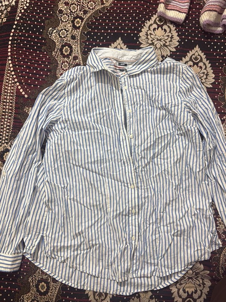 Classic Striped Button-Down Shirt