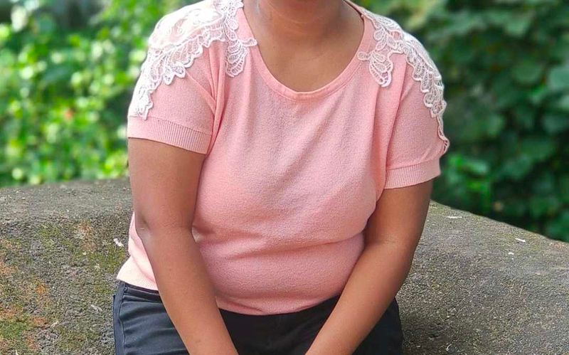 Pink Lace Detail Top