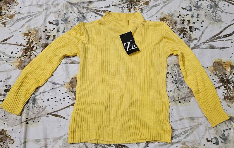 Sunshine Yellow Ribbed Knit Top 🌼