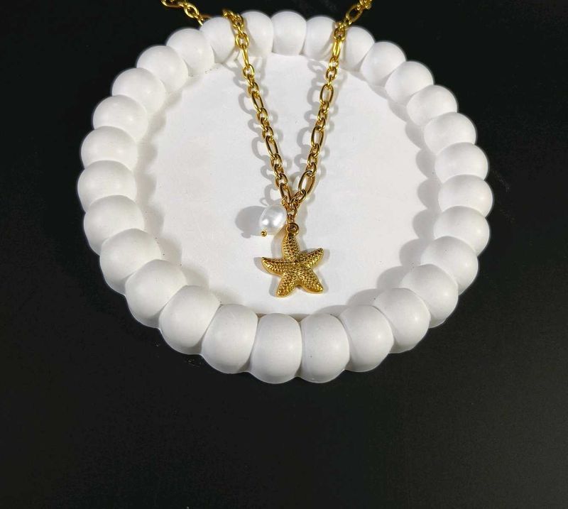 Anti Tarnish Starfish Pearl Necklace