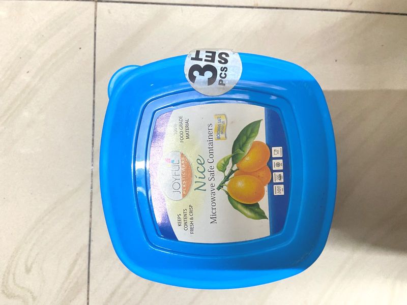 Joyful Nice Food Containers - 3 Piece Set