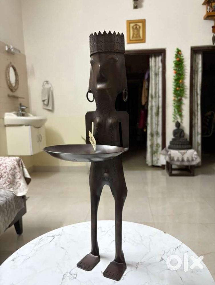 Unique Metal Figurine Decor Piece