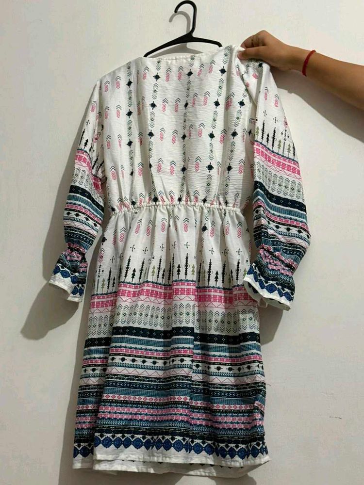 Boho Print Mini Dress