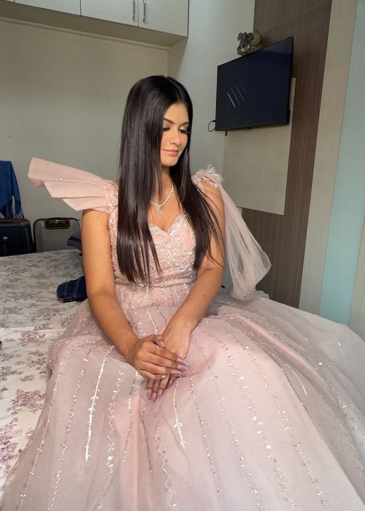 Stunning Pink Embellished Gown