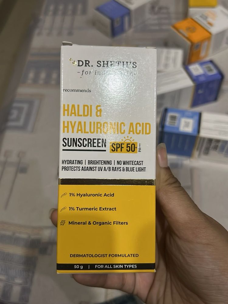 3 Dr. Sheth's Haldi &amp; Hyaluronic Acid Sunscreen
