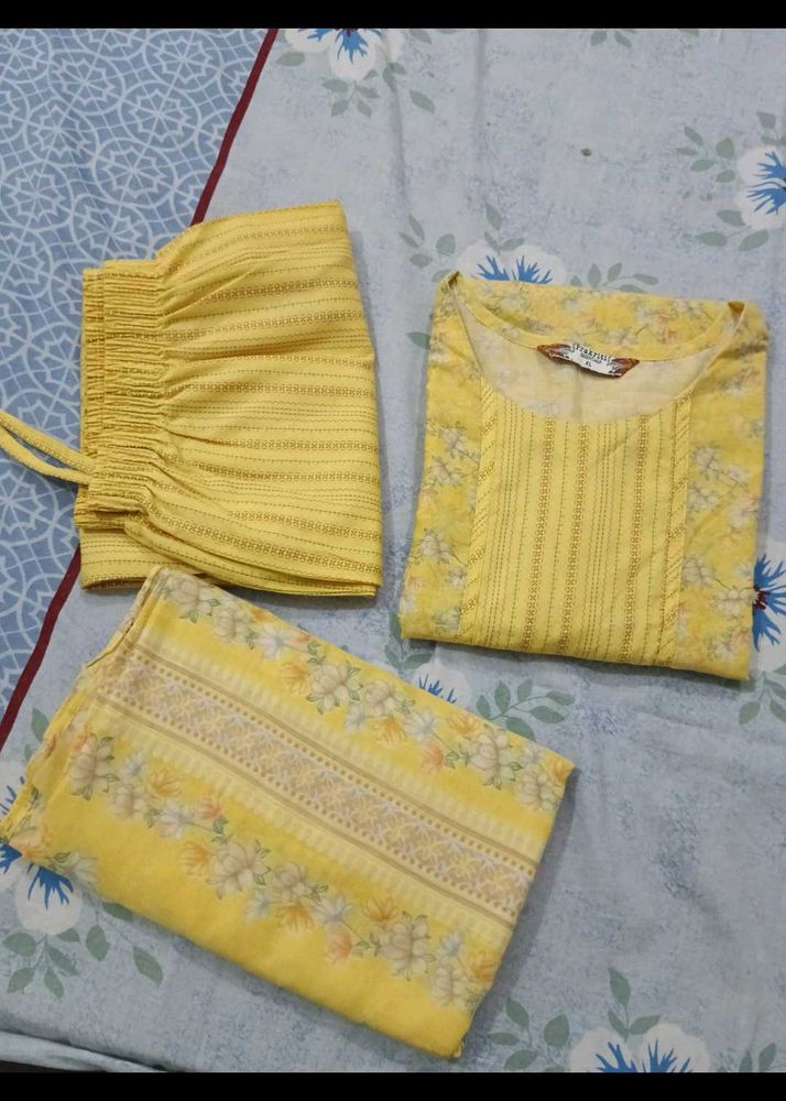 Kurta Set And Marron Pant