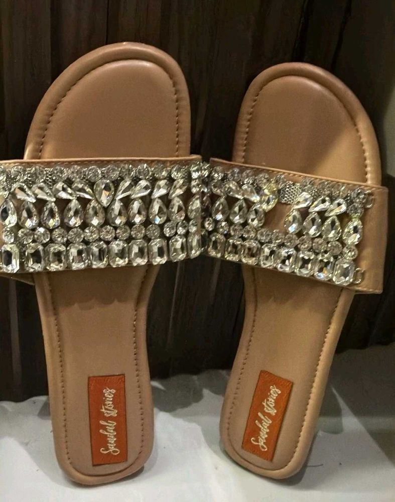 Embellished Flat Sandals