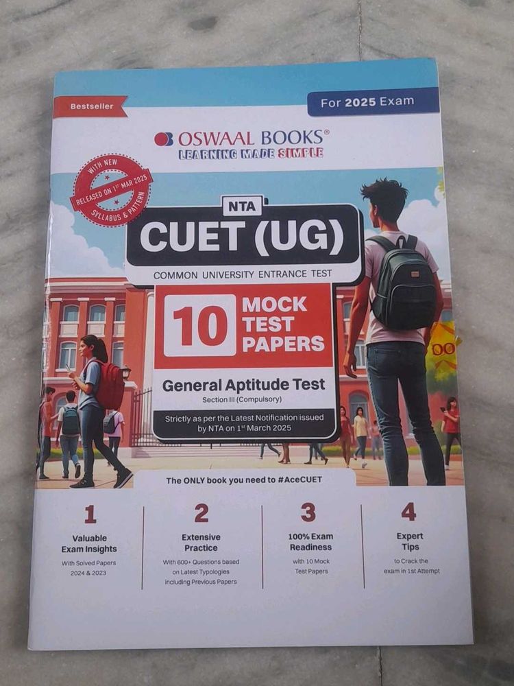 Oswaal Books CUET (UG) 2025 Exam Prep Guide