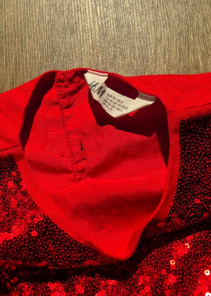 Red Sequin Top by H&amp;M
