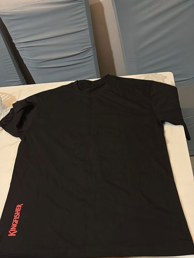 Kingfisher Black new oversized T-Shirt never used