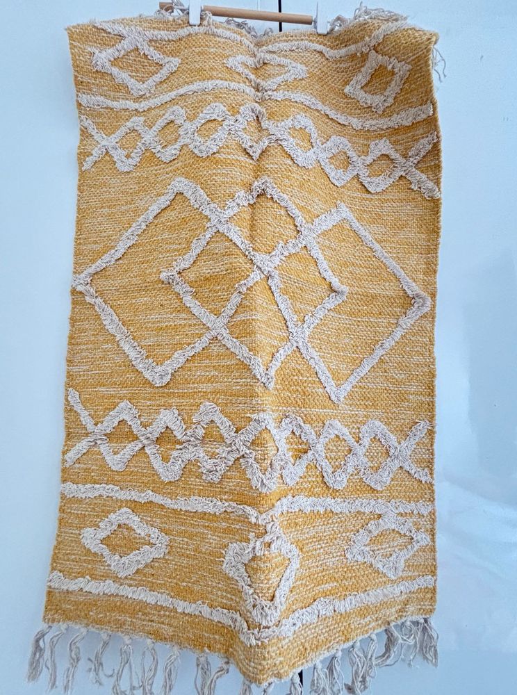 Boho Yellow Textured rug