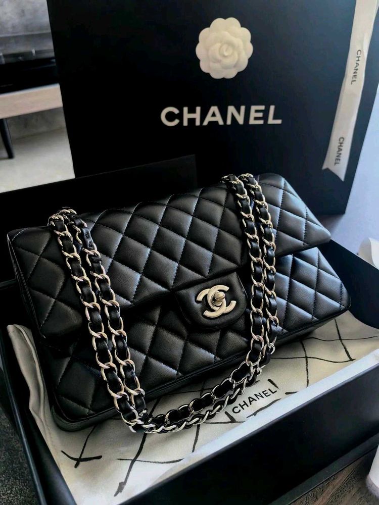Chanel Classic Flap Bag - Black Lambskin