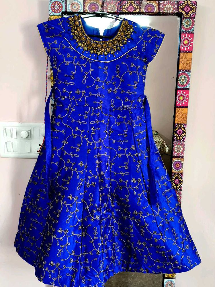 Beautiful Full  Embroidery work Girls Dress