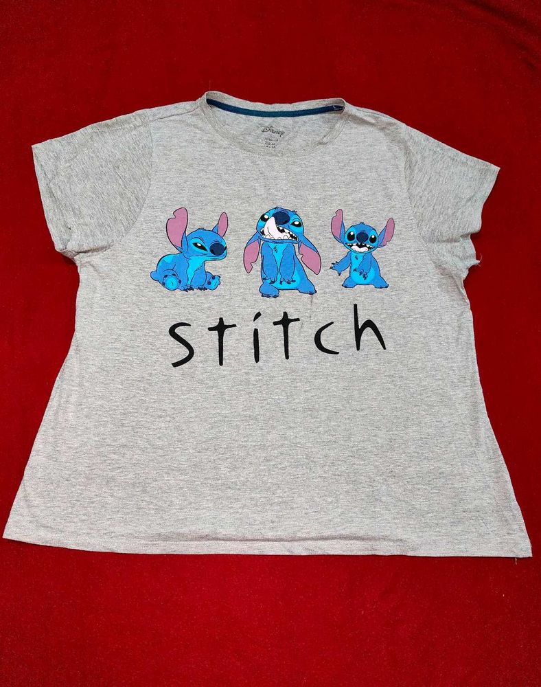 Disney Grey T Shirt Cute Stitch