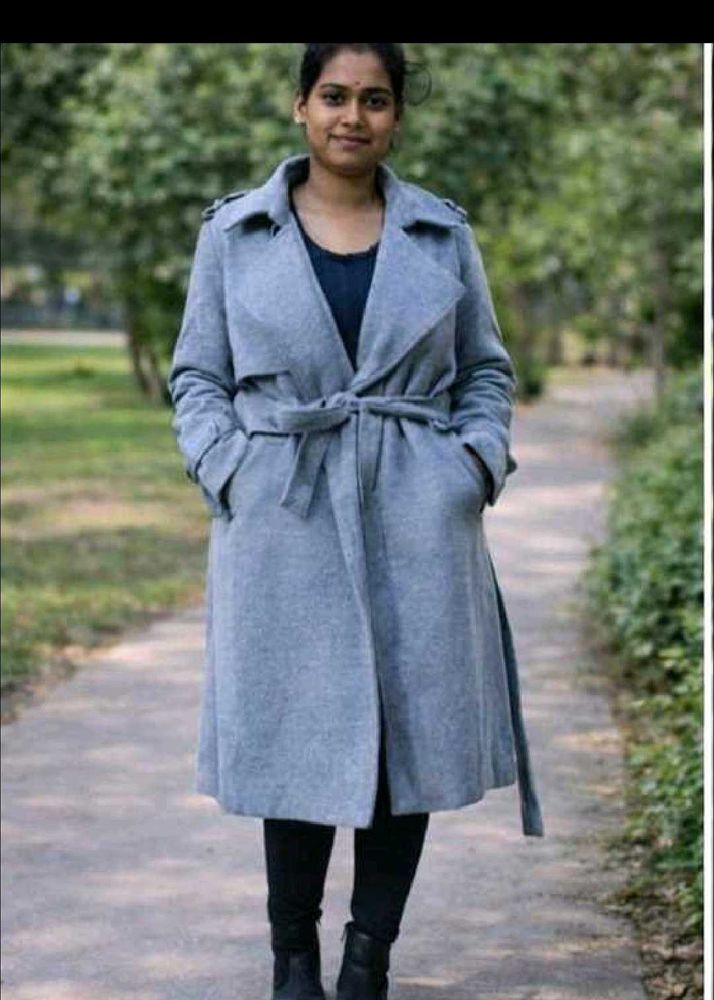 Stylish Gray Trench Coat