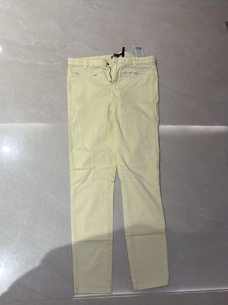Yellow Cropped Trousers