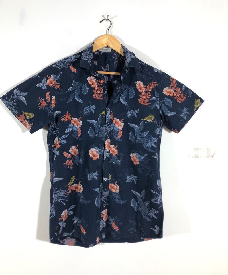 Navy Blue Printed Shirt (Men’s)
