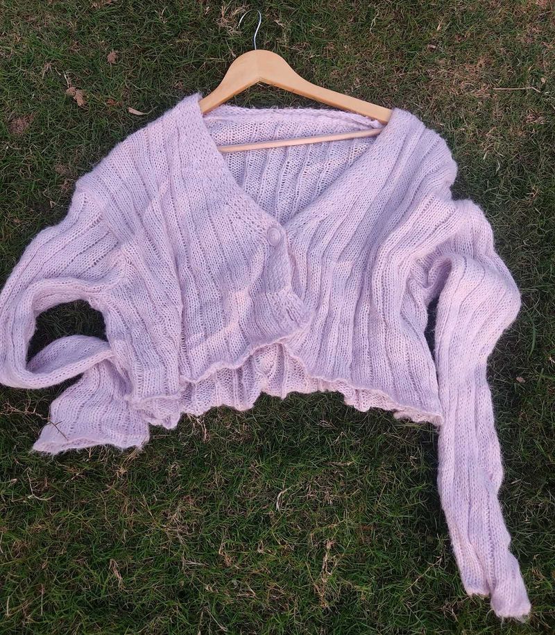 Cute Lavender Cropped Sweater