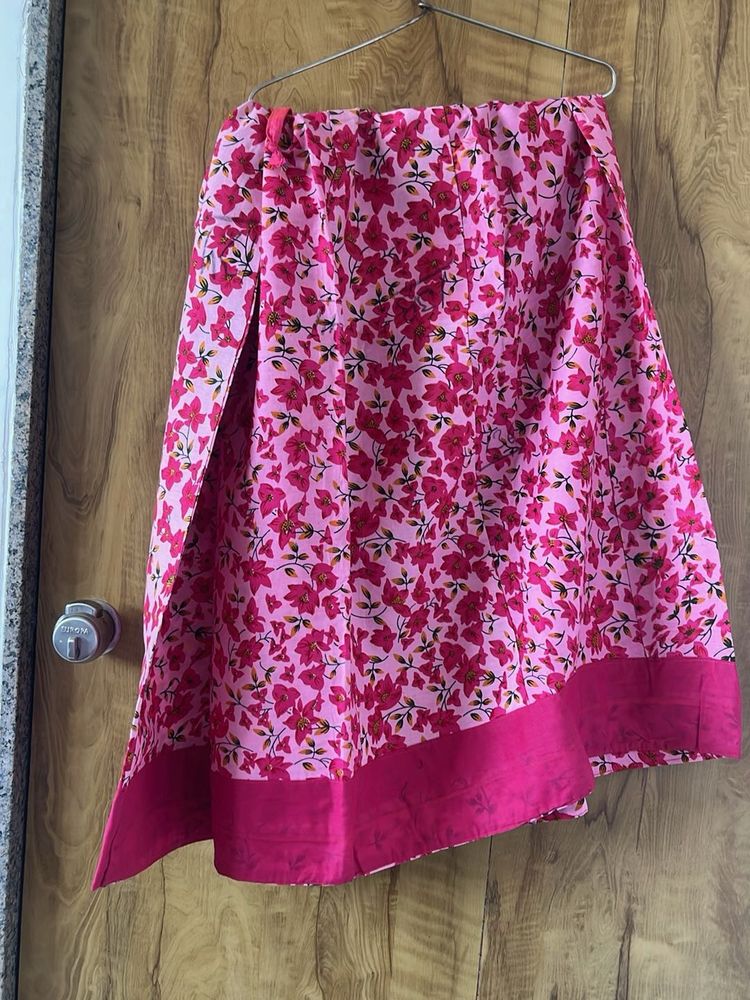 Beautiful Pink Floral Skirt