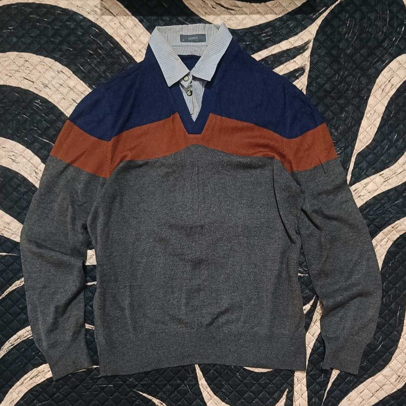 Men's Color Block Knit Sweater