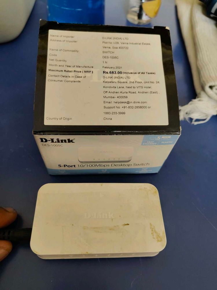 Used D-Link 5-Port Switch 10/100 Mbps