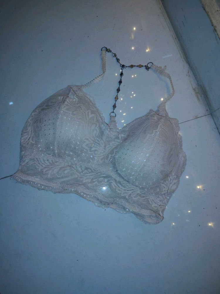 Lace Bra with Beaded Detail