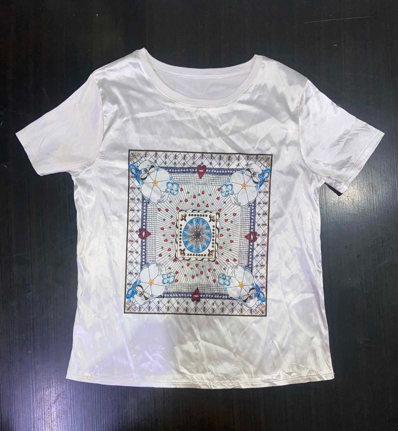 White Graphic Print T-Shirt