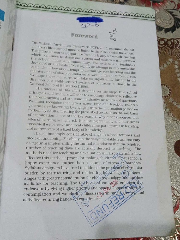 National Curriculum Framework Textbook