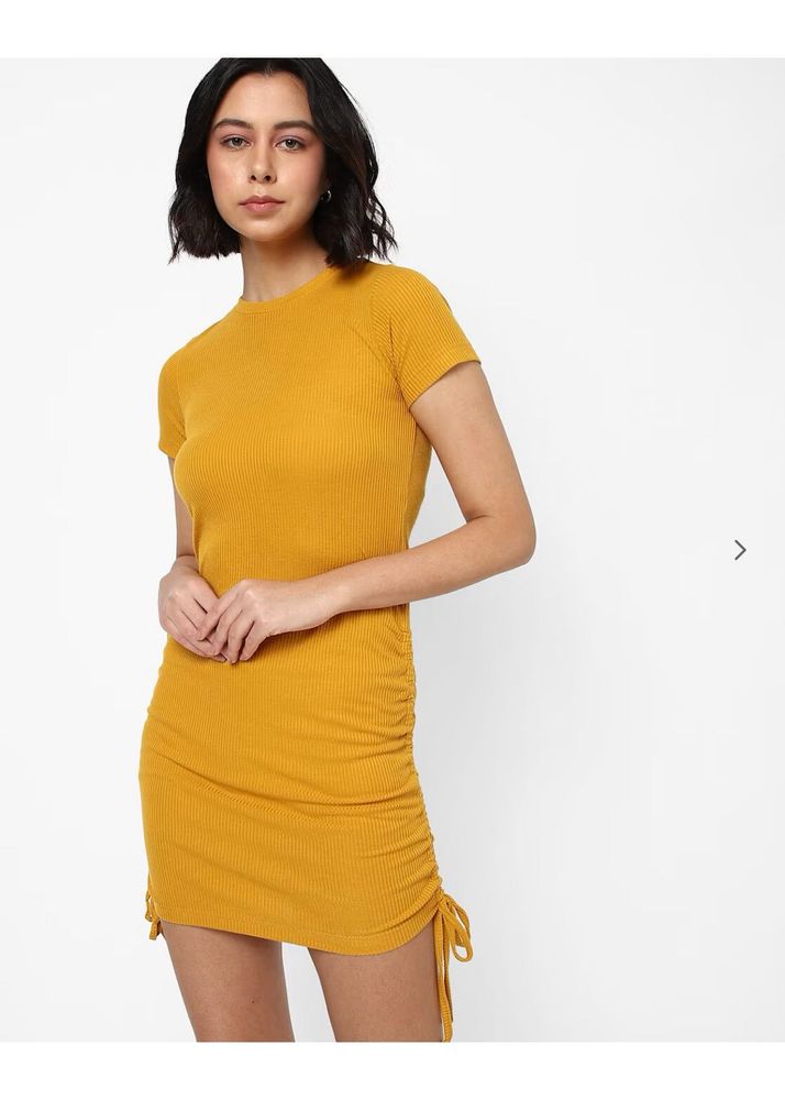 Adjustable Ribbed Bodycon Dress