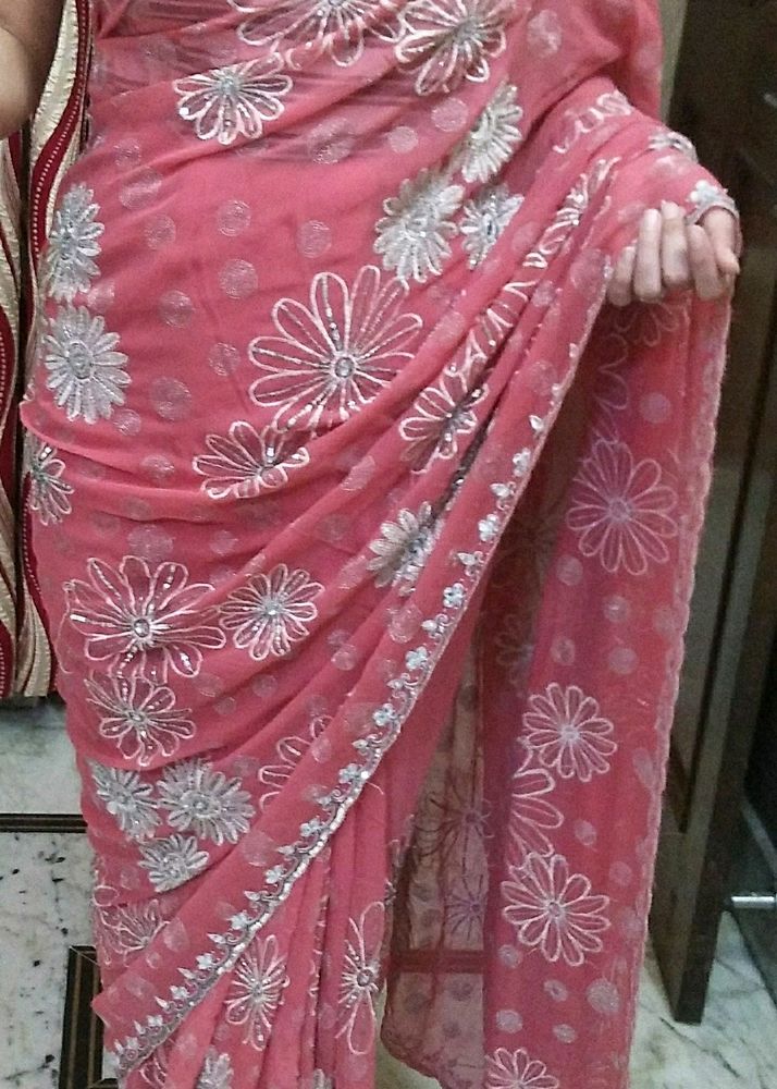 Beautiful Pink Saree For Wedding
