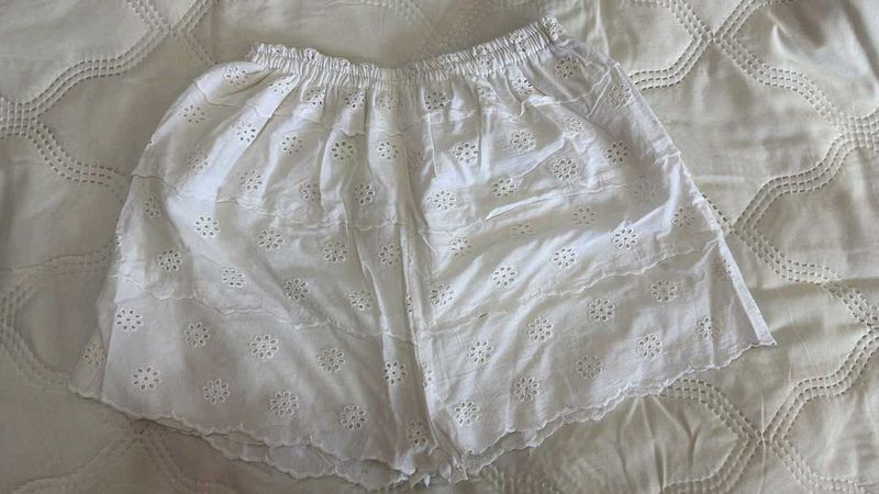White Eyelet Shorts