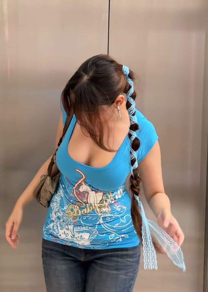 Y2K Baby Phat scoop neck fitted tee