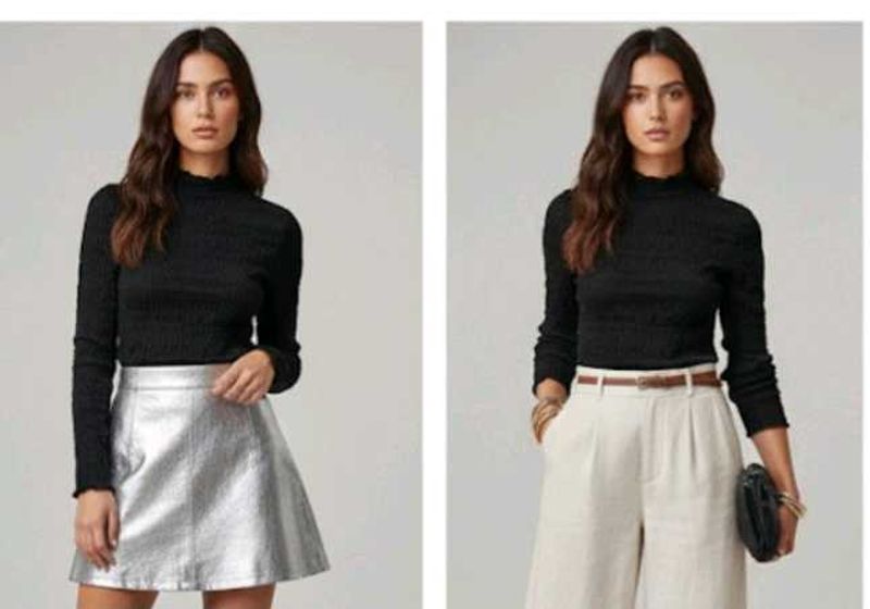 Elegant Black Long Sleeve Top