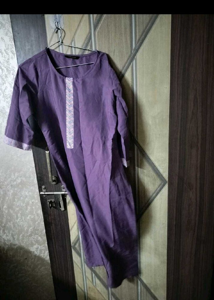 Purple Kurta bottom set