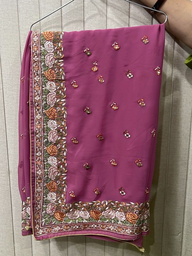 Embroidered  Saree