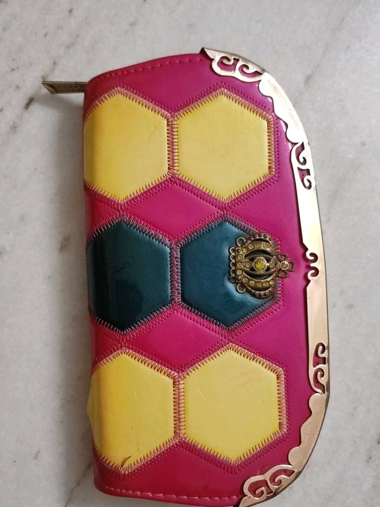 Colorful Hexagon Patchwork Wallet