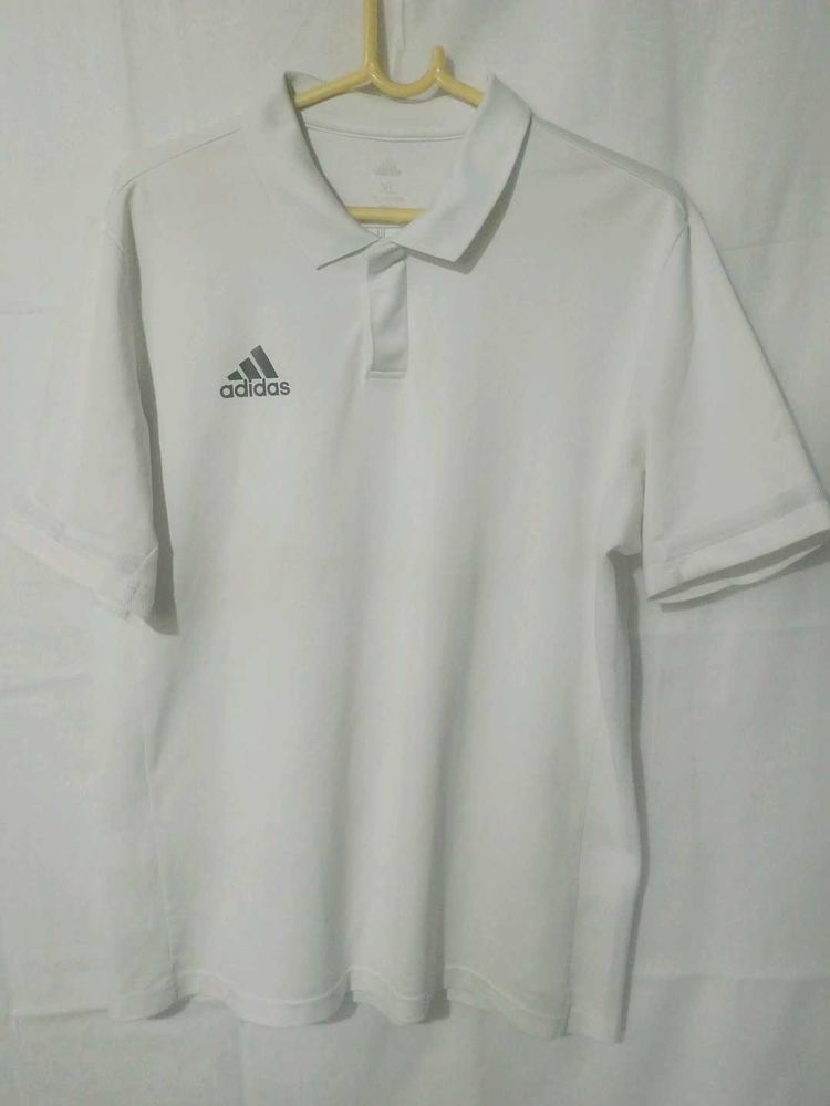 Adidas White Polo T-Shirt 42 inches