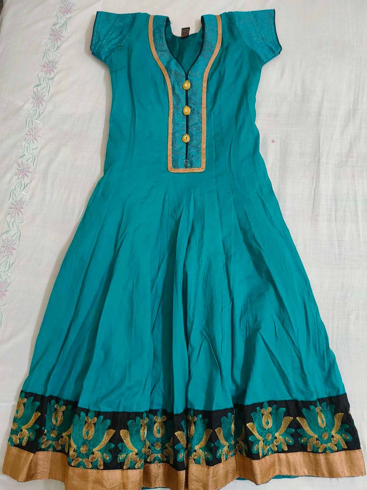 Teal Anarkali Top with Dupatta
