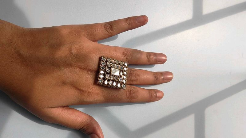 Exquisite Square Mirror Ring