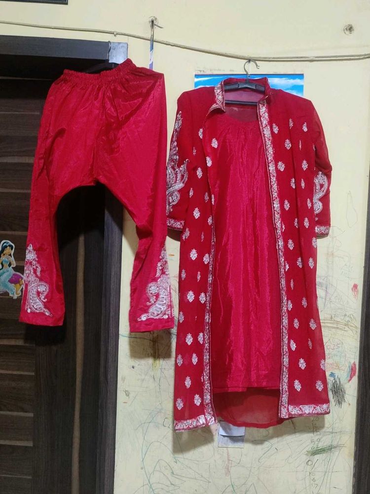 Jacket Style Kurti Pant Set