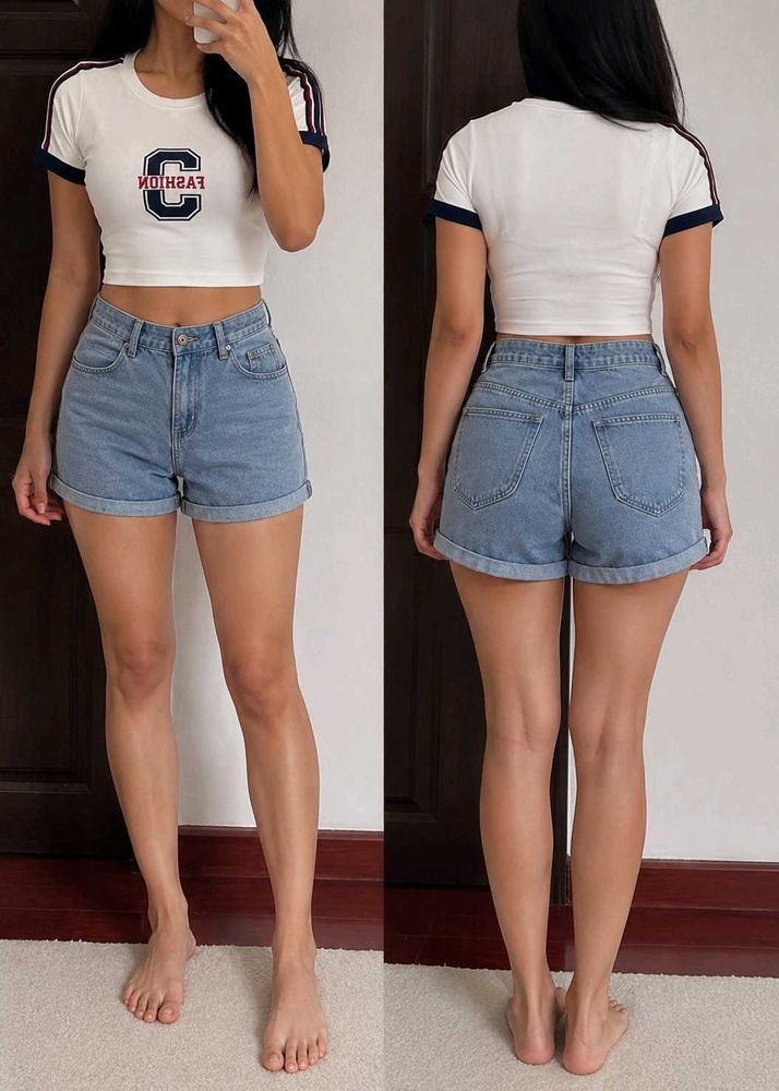 denim shorts
