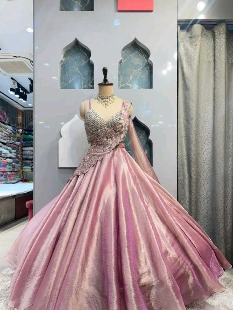 Stunning Pink Embellished Gown