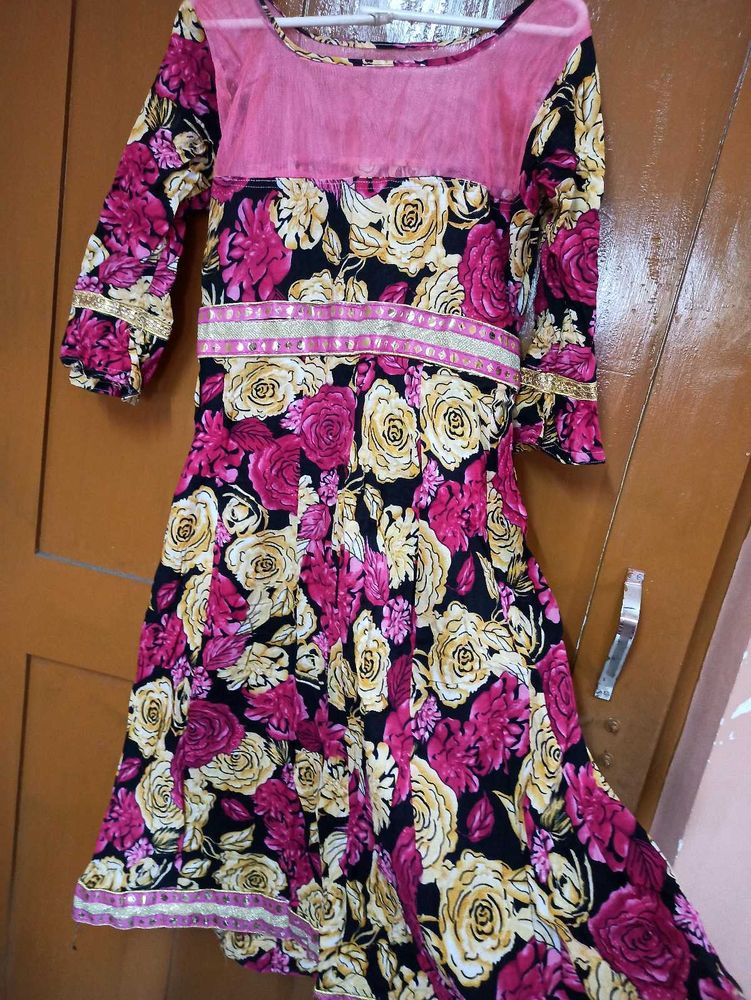 Floral Print Ethnic Dress