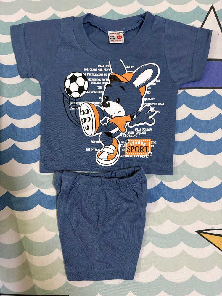 Cute Bunny Football T-shirt &amp; Shorts Set