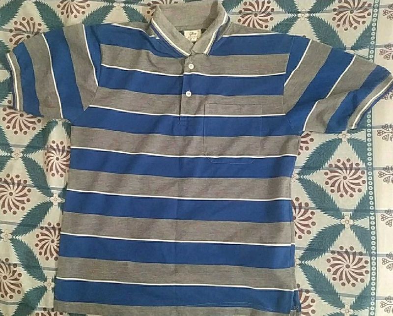 Striped Polo Shirt - Casual Style