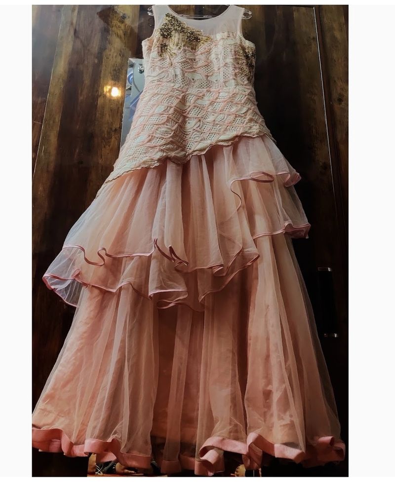 Elegant Pink Tulle Gown